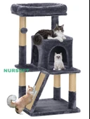 Nursoft Teraslı Dekoratif Kedi Tırmalama ve Oyun Evi - 1