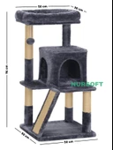 Nursoft Teraslı Dekoratif Kedi Tırmalama ve Oyun Evi - 2