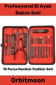 Profesyonel Paslanmaz Çelik El Yüz Ayak Bakımı Keskin Özel Seri Manikür Pedikür Seti 15 Parça thumbnail 1