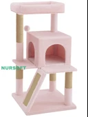 Nursoft Teraslı Dekoratif Kedi Tırmalama ve Oyun Evi - 2