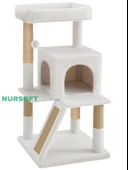 Nursoft Teraslı Dekoratif Kedi Tırmalama ve Oyun Evi - 2