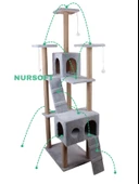 Cat City Rezidans Kedi Tırmalama ve Oyun Evi Çok Fonksiyonlu - 3