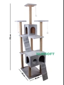 Cat City Rezidans Kedi Tırmalama ve Oyun Evi Çok Fonksiyonlu - 4