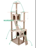 Cat City Rezidans Kedi Tırmalama ve Oyun Evi Çok Fonksiyonlu thumbnail 3