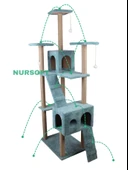 Cat City Rezidans Kedi Tırmalama ve Oyun Evi Çok Fonksiyonlu thumbnail 3