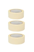 Kağıt Bant 36mm 40Mt Maskeleme Bandı Boya Bandı 3 Adet - 1