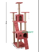 Cat City Rezidans Kedi Tırmalama ve Oyun Evi Çok Fonksiyonlu thumbnail 4