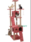 Cat City Rezidans Kedi Tırmalama ve Oyun Evi Çok Fonksiyonlu thumbnail 1