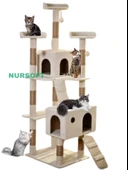 Cat City Yeni Rezidans 3 Stepli Tırmalama ve Eğlenceli Kedi Oyun Evi thumbnail 1