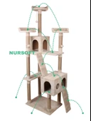 Cat City Yeni Rezidans 3 Stepli Tırmalama ve Eğlenceli Kedi Oyun Evi thumbnail 3