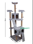 Cat City Yeni Rezidans 3 Stepli Tırmalama ve Eğlenceli Kedi Oyun Evi thumbnail 4