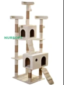 Cat City Yeni Rezidans 3 Stepli Tırmalama ve Eğlenceli Kedi Oyun Evi thumbnail 2