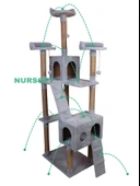 Cat City Yeni Rezidans 3 Stepli Tırmalama ve Eğlenceli Kedi Oyun Evi thumbnail 3