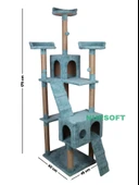 Cat City Yeni Rezidans 3 Stepli Tırmalama ve Eğlenceli Kedi Oyun Evi thumbnail 4