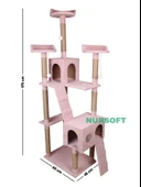 Cat City Yeni Rezidans 3 Stepli Tırmalama ve Eğlenceli Kedi Oyun Evi thumbnail 4