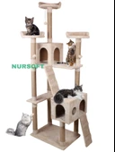 Cat City Yeni Rezidans 3 Stepli Tırmalama ve Eğlenceli Kedi Oyun Evi thumbnail 1