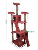 Cat City Yeni Rezidans 3 Stepli Tırmalama ve Eğlenceli Kedi Oyun Evi thumbnail 4