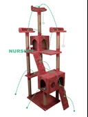 Cat City Yeni Rezidans 3 Stepli Tırmalama ve Eğlenceli Kedi Oyun Evi thumbnail 3