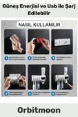 Yeni Seri Güneş Enerjili Usb Şarjlı Diş Macun Sıkacağı Sterilizatörlü 4 Adet Diş Fırçalığı Tutucu thumbnail 2