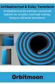Premium Antibakteriyel Silinebilir Çift Taraflı Kaymaz Silinebilir Yoga Meditasyon Minderi 6,5mm Mat - 5