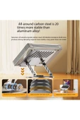 Dönebilen Yüksek Kaliteli Katlanabilir Ayarlanabilir Metal Masa Üstü Tablet Macbook Laptop Standı thumbnail 5
