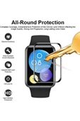 Huawei Watch Fit 2 Uyumlu Tam Kaplayan Darbelere Karşı Dayanıklı Kırılmaz Cam Nano Ekran Koruyucu thumbnail 4