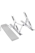 Kademeli Ayarlanabilir Metal Laptop Standı Macbook/notebook Katlanabilir Hafif Kaymaz Tablet Tutucu thumbnail 1