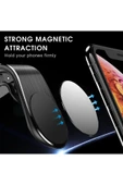 Tüm Cihazlara Uyumlu Mıknatıslı Araç Kalorifer Izgarası Telefon Tutacağı Araç Içi Telefon Tutucu thumbnail 2
