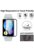 Huawei Watch Fit 2 Uyumlu Tam Kaplayan Darbelere Karşı Dayanıklı Kırılmaz Cam Nano Ekran Koruyucu thumbnail 3
