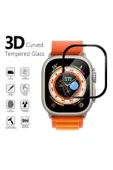 Apple Watch 8 Ultra 49mm Uyumlu Watch Ekran Koruyucu Darbelere Dayanıklı Tam Kaplayn Esnek Nano Cam thumbnail 8