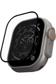 Apple Watch 8 Ultra 49mm Uyumlu Watch Ekran Koruyucu Darbelere Dayanıklı Tam Kaplayn Esnek Nano Cam thumbnail 4