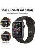 Apple Watch 41mm Uyumlu Koruyucu Ekranı Tam Kaplayan Parmak İzi Bırakmayan Nano 3D Mat Ekran Koruma thumbnail 4