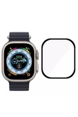 Apple Watch 8 Ultra 49mm Uyumlu Watch Ekran Koruyucu Darbelere Dayanıklı Tam Kaplayn Esnek Nano Cam thumbnail 3