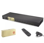 Hadron Hdx1378 8 Port Hdmi Kvm Switch  Siyah IR uzaktan kumanda thumbnail 1