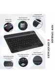 PC/Notebook/Macbook Uyumlu Kablosuz Şarj Edilebilir Klavye Mouse Seti Sessiz Türkçe Karakter Klavye thumbnail 7
