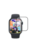 Apple Watch 3 2 1 38mm Uyumlu Watch Ekran Koruyucu Darbelere Dayanıklı Tam Kaplayan Esnek Nano Cam - 7