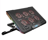 Rampage Blizzard R7 RGB Işıklı 6 Fanlı LCD Ekranlı 2 Usb Soketli 13-15.6 Notebook Soğutucu Stand thumbnail 2