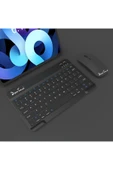 PC/Notebook/Macbook Uyumlu Kablosuz Şarj Edilebilir Klavye Mouse Seti Sessiz Türkçe Karakter Klavye thumbnail 1