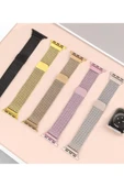 Apple Watch 9 8 7 6 5 4 3 2 Se 42mm/44mm/45mm/49mm Uyumlu Kordon Mıknatıslı Ayarlanabilir Metal - 2