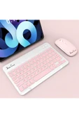 PC/Notebook/Macbook Uyumlu Kablosuz Şarj Edilebilir Klavye Mouse Seti Sessiz Türkçe Karakter Klavye thumbnail 1