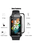 Huawei Band 7 Uyumlu Tam Kaplayan Darbelere Karşı Dayanıklı Kırılmaz Cam Nano Ekran Koruyucu thumbnail 4