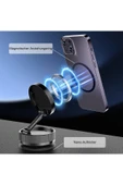 Yüksek Kalite iPhone Uyumlu Magsafe Araç İçi Telefon Tutucu Ayarlanabilir Vakumlu Güçlü Mıknatıslı thumbnail 6