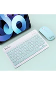 PC/Notebook/Macbook Uyumlu Kablosuz Şarj Edilebilir Klavye Mouse Seti Sessiz Türkçe Karakter Klavye thumbnail 1