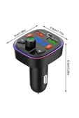 Bluetooth Araç Kiti Araç Fm Transmitter USB Type-C SD Kart MP3 PD Flash Için Uygun Çakmaklık Girişli thumbnail 3