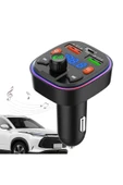 Bluetooth Araç Kiti Araç Fm Transmitter USB Type-C SD Kart MP3 PD Flash Için Uygun Çakmaklık Girişli thumbnail 5