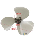 Alf Uyumlu DSIV-102 Vantilatör Pervanesi / Sert Plastik - Kristal - Şeffaf thumbnail 2