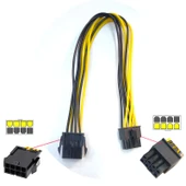8 pin EPS-12V Erkek - 8 pin Dişi PCI E CPU Güç Uzatma Kablosu 30 cm thumbnail 5