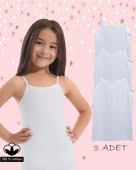 610 Kız Çocuk İp Askılı 3'lü Atlet thumbnail 1