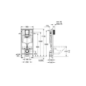 Grohe Rapid SL Gömme Rezervuar Pnömatik Alçıpan Tipi 13 cm, 38528001 - 3
