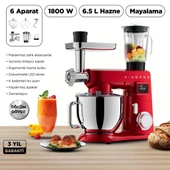 KINGPRO KSM4001 Damboo Mutfak Şefi Kırmızı thumbnail 2